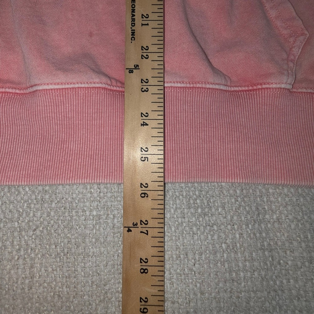 Easel Pink Mineral Wash Lightning Smiley Face Oversized Hoodie Large ET18167 - Picture 7 of 8